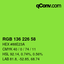 Color code: RGB 136 226 58 | qconv.com