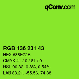 Color code: RGB 136 231 43 | qconv.com