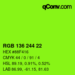 Color code: RGB 136 244 22 | qconv.com