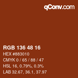 Color code: RGB 136 48 16 | qconv.com