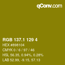 カラーコード: RGB 137.1 129 4 | qconv.com