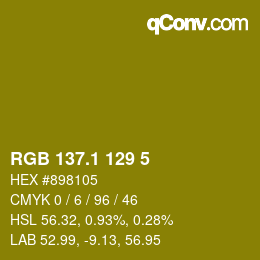 カラーコード: RGB 137.1 129 5 | qconv.com