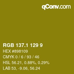 カラーコード: RGB 137.1 129 9 | qconv.com