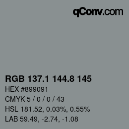 Farbcode: RGB 137.1 144.8 145 | qconv.com