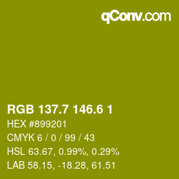 カラーコード: RGB 137.7 146.6 1 | qconv.com