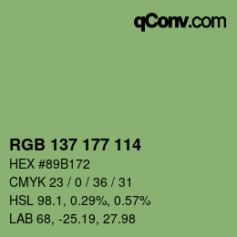 Farbcode: RGB 137 177 114 | qconv.com