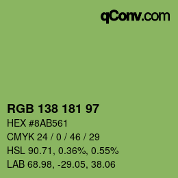 Farbcode: RGB 138 181 97 | qconv.com