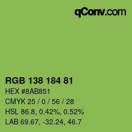 Farbcode: RGB 138 184 81 | qconv.com