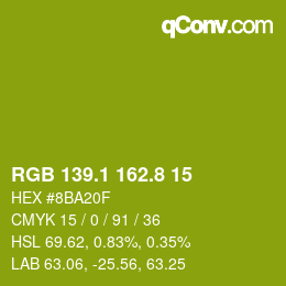 カラーコード: RGB 139.1 162.8 15 | qconv.com