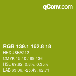 カラーコード: RGB 139.1 162.8 18 | qconv.com