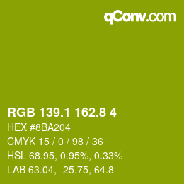 カラーコード: RGB 139.1 162.8 4 | qconv.com