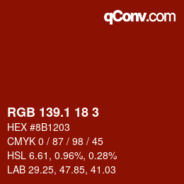 カラーコード: RGB 139.1 18 3 | qconv.com