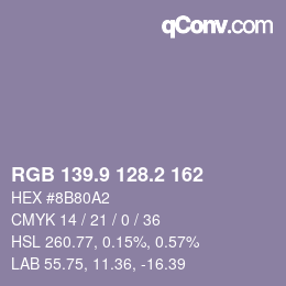 Color code: RGB 139.9 128.2 162 | qconv.com