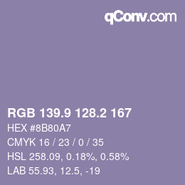 Color code: RGB 139.9 128.2 167 | qconv.com