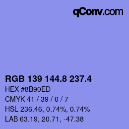カラーコード: RGB 139 144.8 237.4 | qconv.com