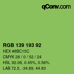 Farbcode: RGB 139 193 92 | qconv.com