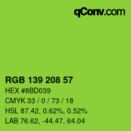 Farbcode: RGB 139 208 57 | qconv.com