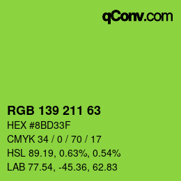 Color code: RGB 139 211 63 | qconv.com