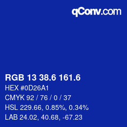 カラーコード: RGB 13 38.6 161.6 | qconv.com
