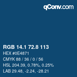 Color code: RGB 14.1 72.8 113 | qconv.com