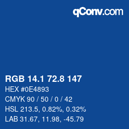 Color code: RGB 14.1 72.8 147 | qconv.com