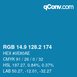 Color code: RGB 14.9 128.2 174 | qconv.com