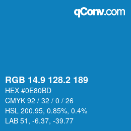 Color code: RGB 14.9 128.2 189 | qconv.com