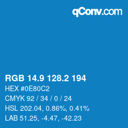 Color code: RGB 14.9 128.2 194 | qconv.com