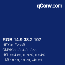 Color code: RGB 14.9 38.2 107 | qconv.com