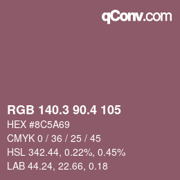 カラーコード: RGB 140.3 90.4 105 | qconv.com