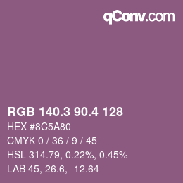 カラーコード: RGB 140.3 90.4 128 | qconv.com