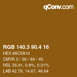 カラーコード: RGB 140.3 90.4 16 | qconv.com