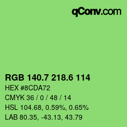 カラーコード: RGB 140.7 218.6 114 | qconv.com