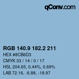 Color code: RGB 140.9 182.2 211 | qconv.com