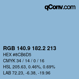 Color code: RGB 140.9 182.2 213 | qconv.com