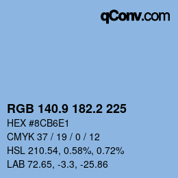 Color code: RGB 140.9 182.2 225 | qconv.com