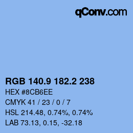 Color code: RGB 140.9 182.2 238 | qconv.com