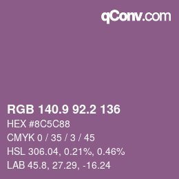 Color code: RGB 140.9 92.2 136 | qconv.com