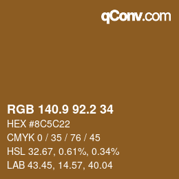 Color code: RGB 140.9 92.2 34 | qconv.com