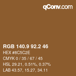 Color code: RGB 140.9 92.2 46 | qconv.com