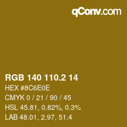カラーコード: RGB 140 110.2 14 | qconv.com