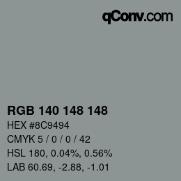 Code couleur: RGB 140 148 148 | qconv.com