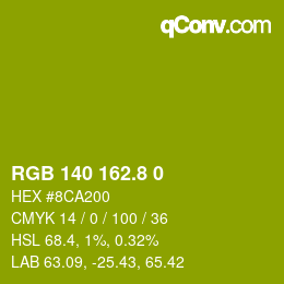 カラーコード: RGB 140 162.8 0 | qconv.com