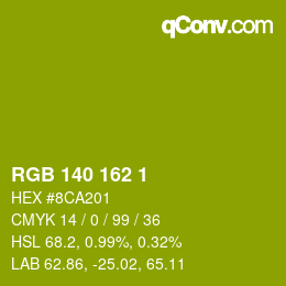 颜色代码: RGB 140 162 1 | qconv.com