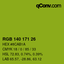 Color code: RGB 140 171 26 | qconv.com
