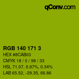 颜色代码: RGB 140 171 3 | qconv.com