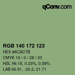 カラーコード: RGB 140 172 123 | qconv.com