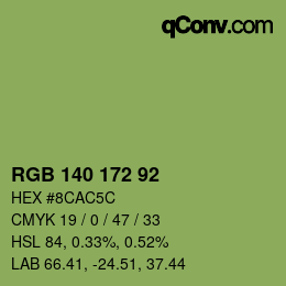 Farbcode: RGB 140 172 92 | qconv.com