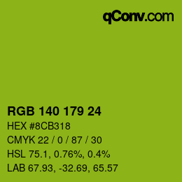 Color code: RGB 140 179 24 | qconv.com