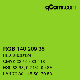 Código de color: RGB 140 209 36 | qconv.com